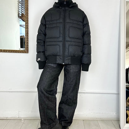 2000's black nike puffer coat