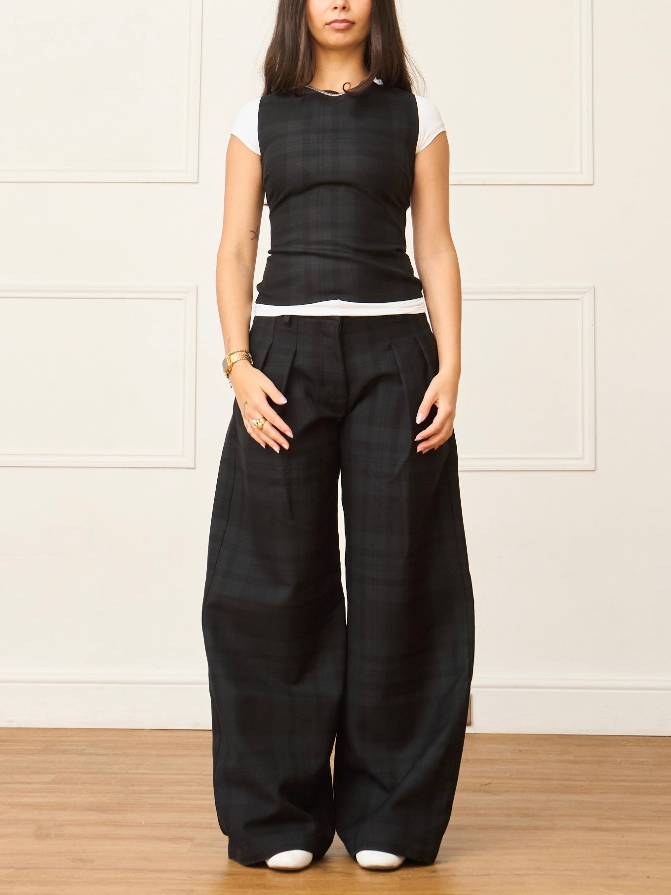 parker trouser - black wool