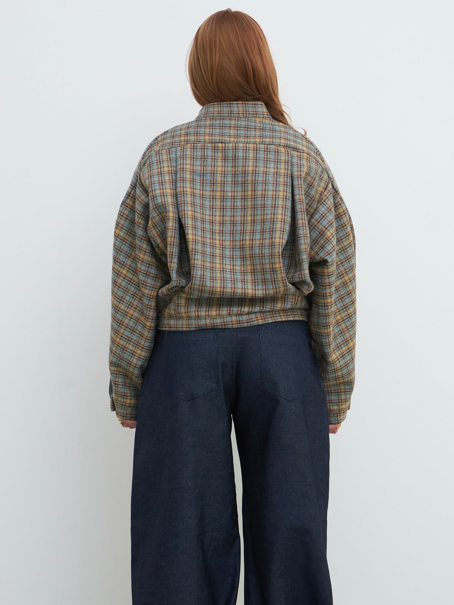 arden jacket - sandstone plaid wool