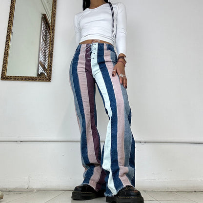 2000’s striped flared jeans