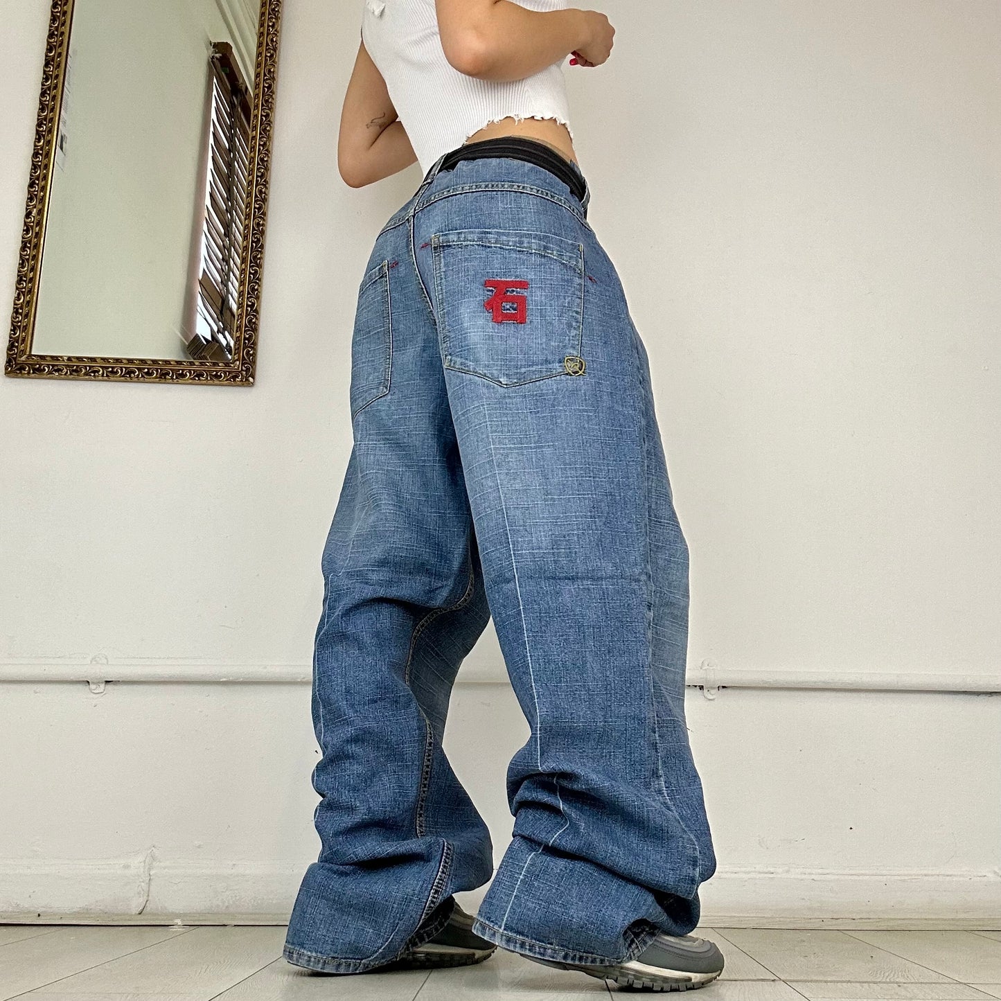 90's baggy jeans by rocawear