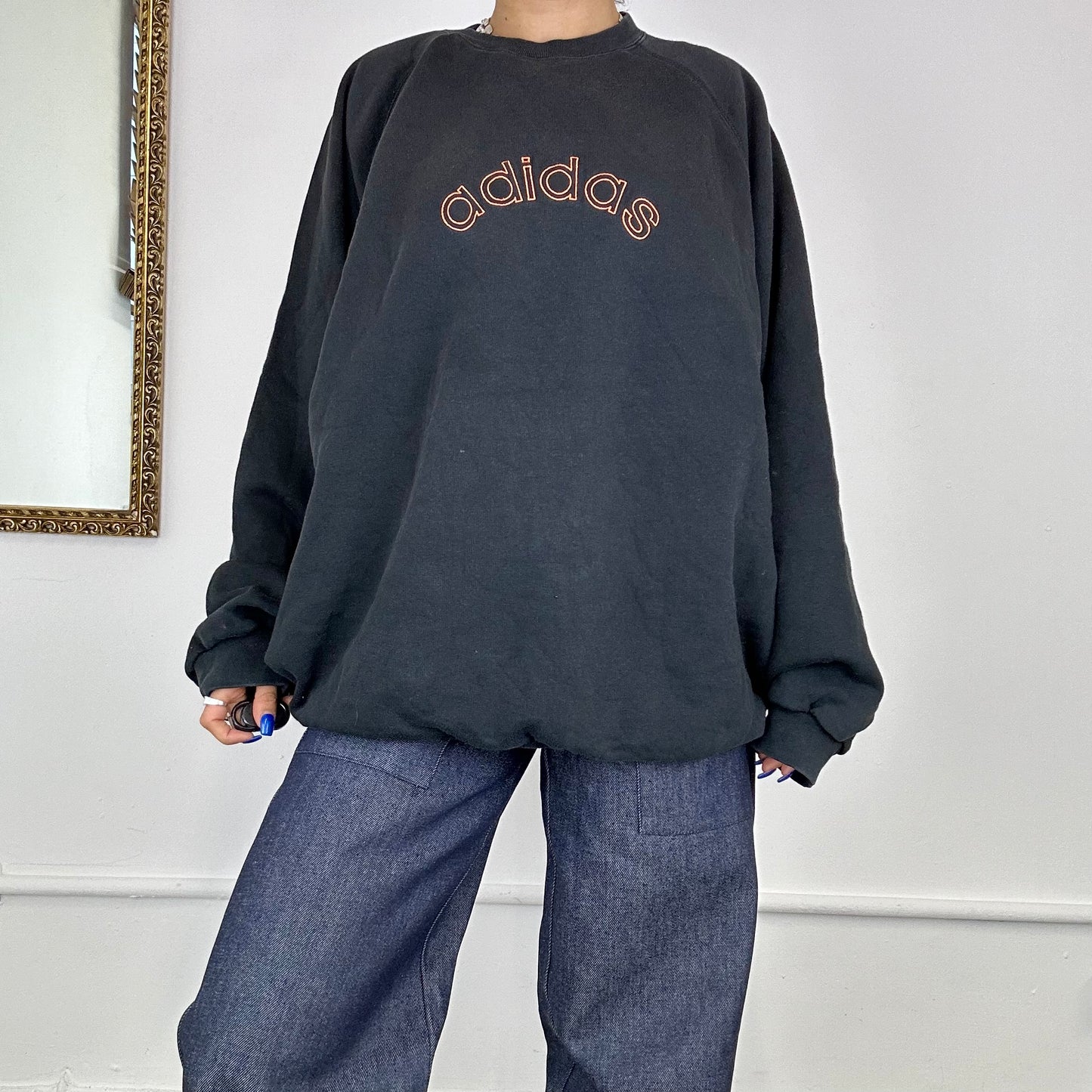 vintage adidas spellout sweatshirt