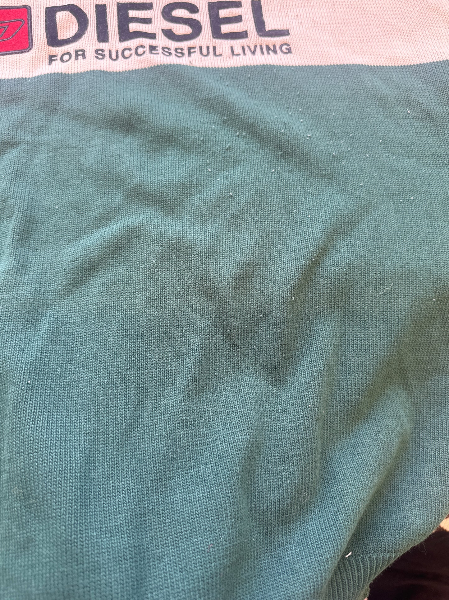 vintage green diesel knitted jumper