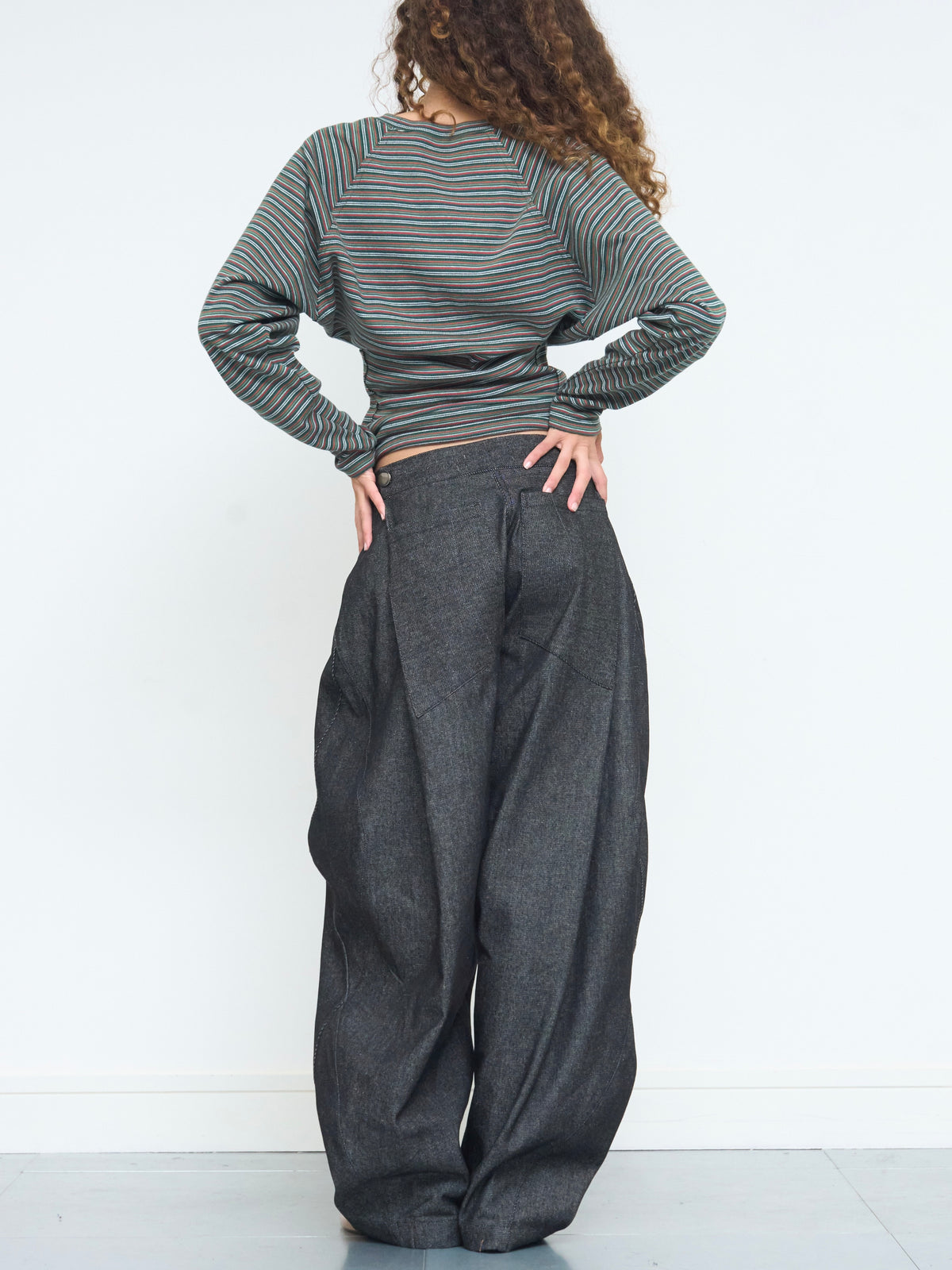robin top - green stripe
