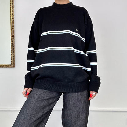 vintage lacoste striped knitted jumper