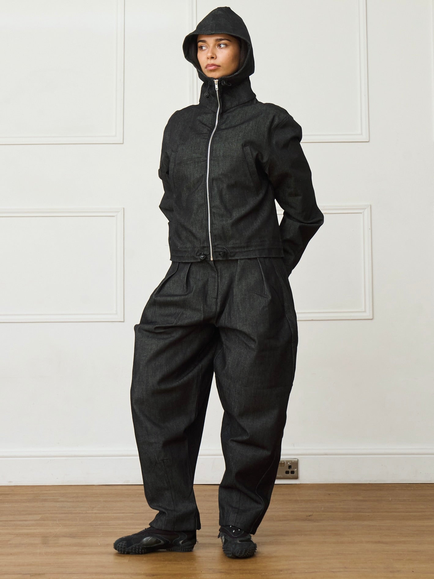 jamie jacket - dark grey denim