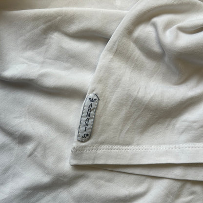 00s armani jeans white v neck top