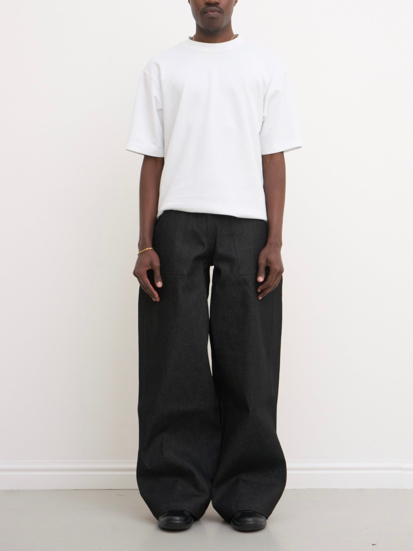 slouch jean - dark grey denim