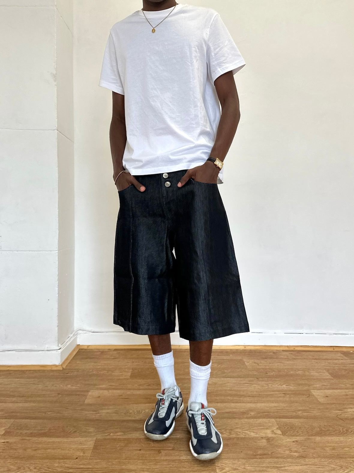 short patineur - denim gris foncé