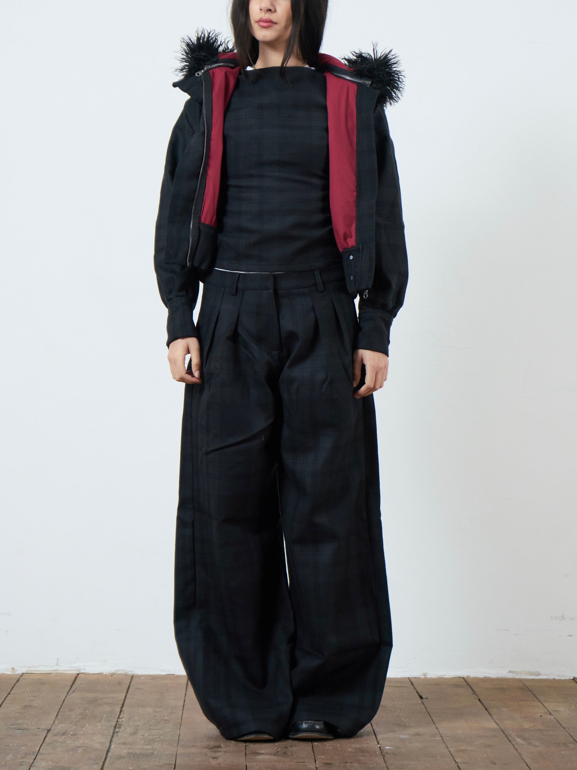 slouch jacket - black wool