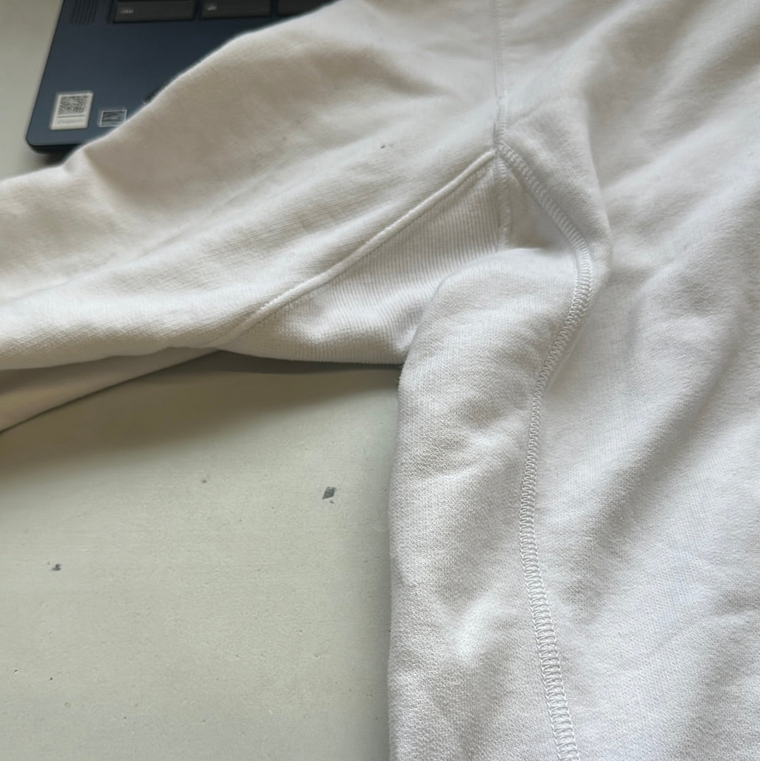 stone island white zip up hoodie