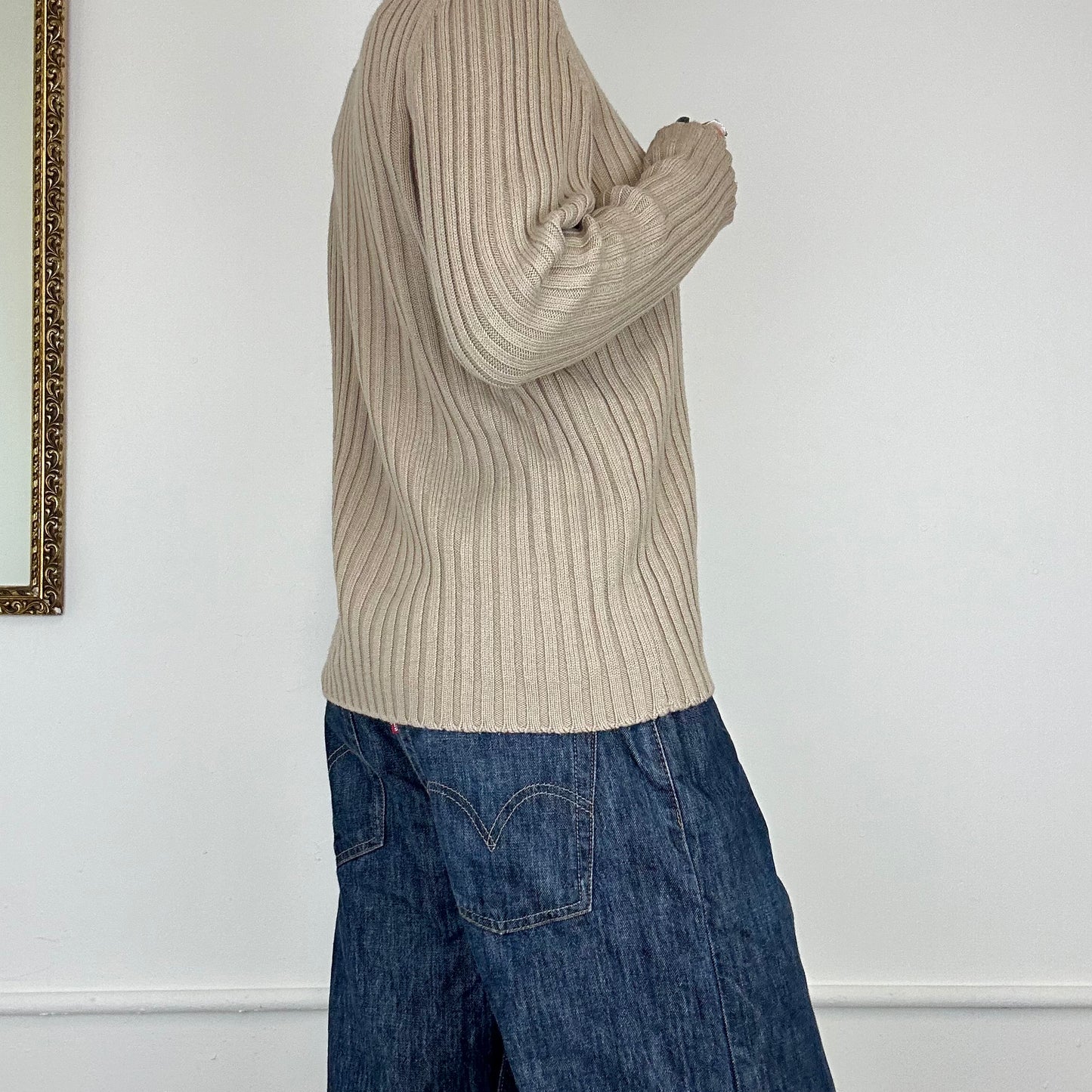 ribbed knitted jumper by sisley