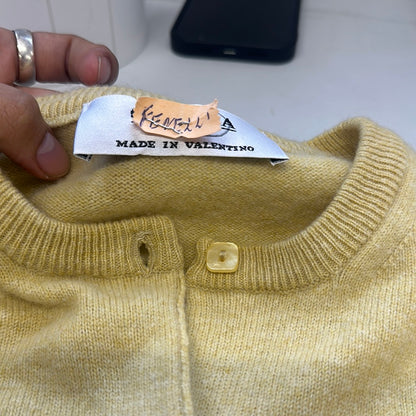 vintage yellow cashmere cardigan