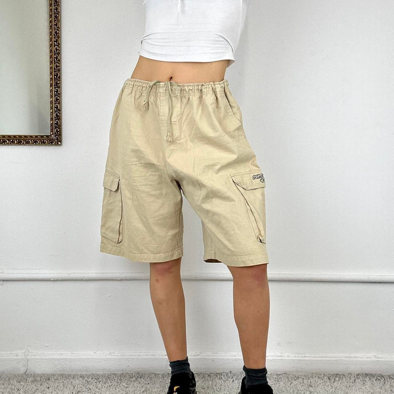 vintage beige cargo shorts