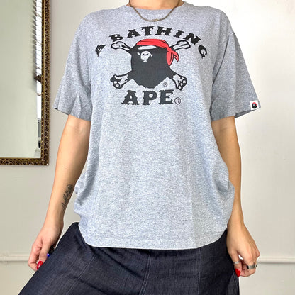 BAPE grey baggy tshirt