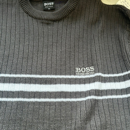 vintage grey boss knitted jumper