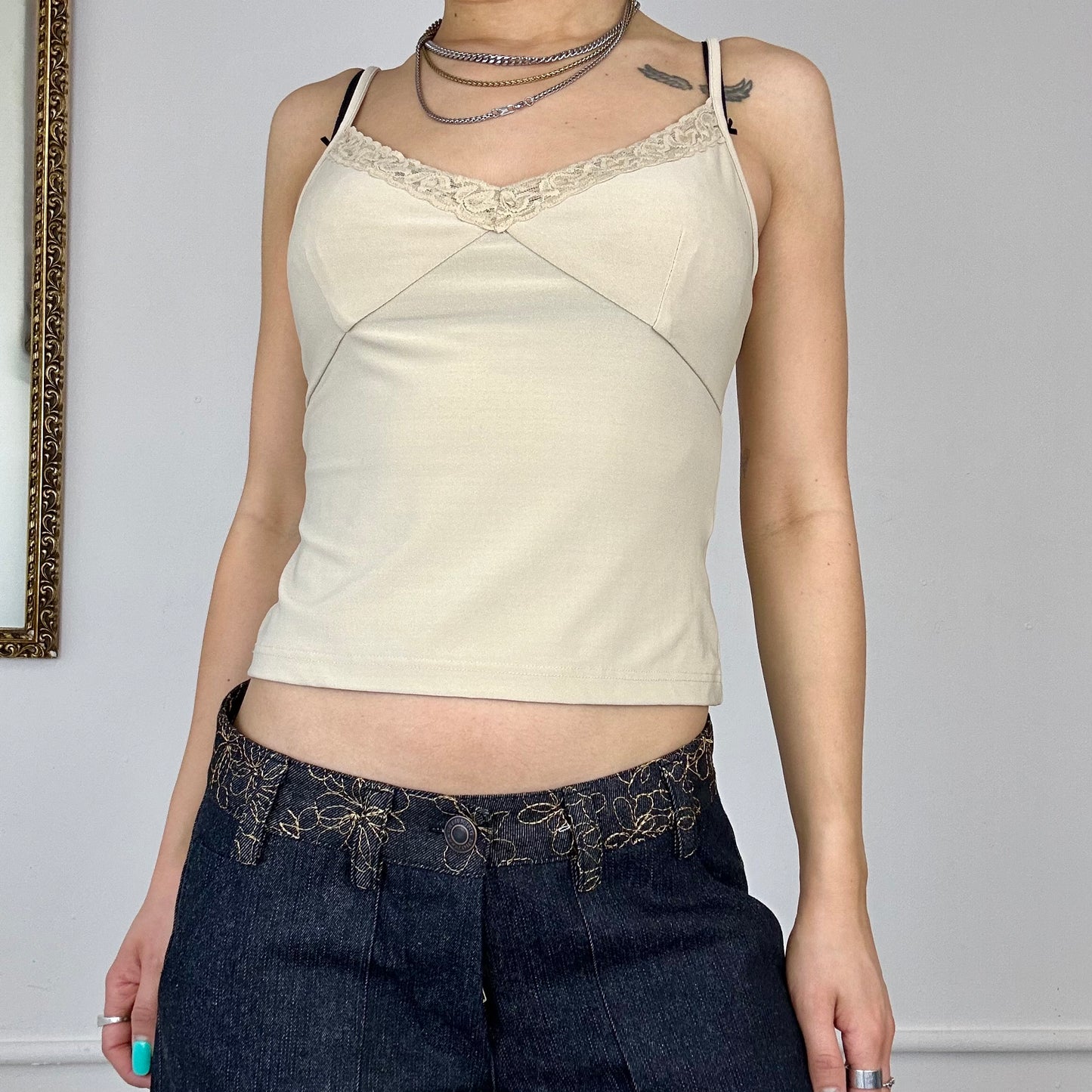 00’s beige cami top