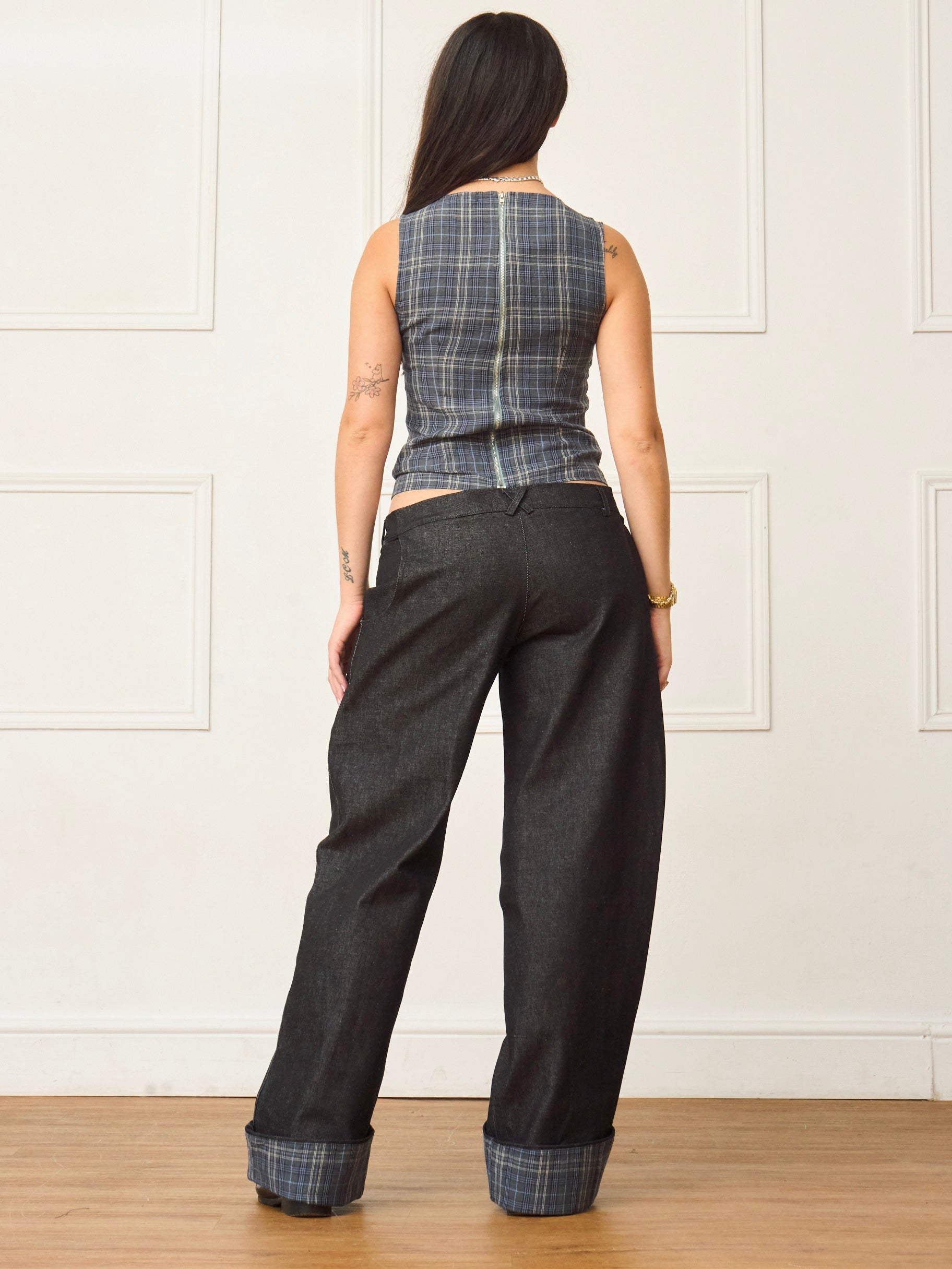 circle jean - dark grey denim