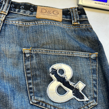 2000's patchwork dolce & gabbana jeans