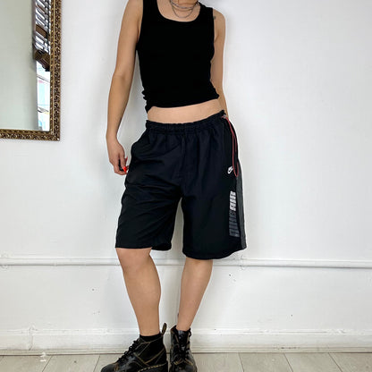 black baggy nike air shorts