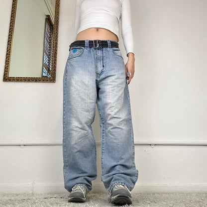 00s baggy light wash jeans