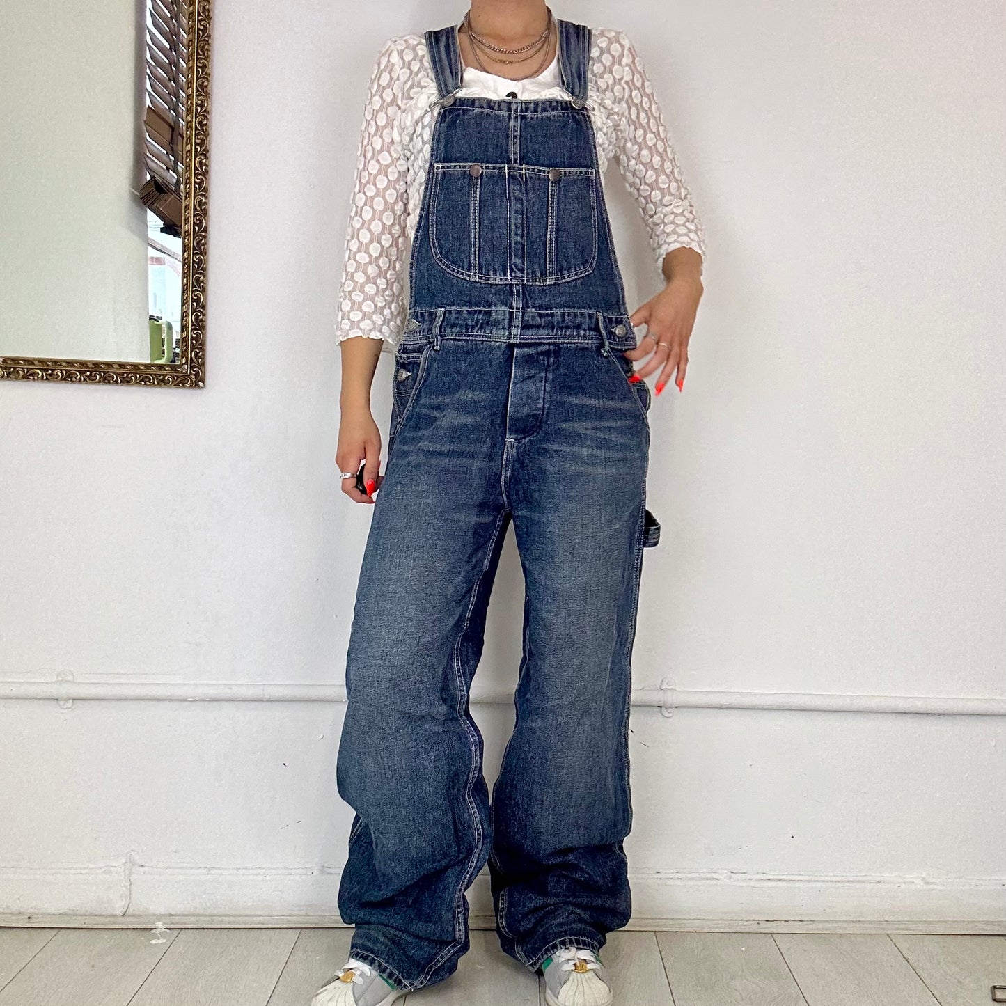 vintage denim dungarees