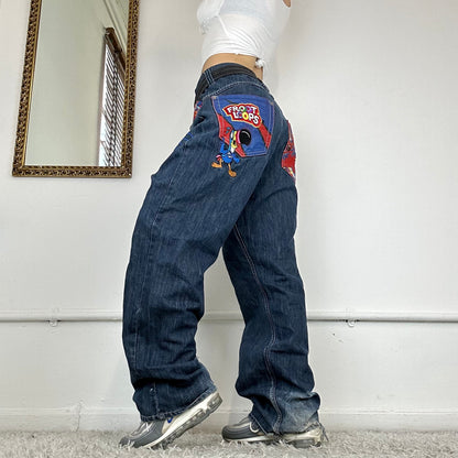 vintage fruit loops 00's jeans