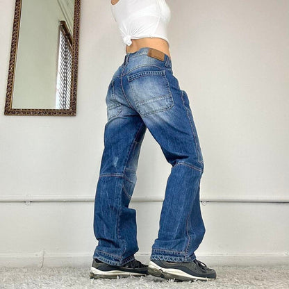 wide leg cargo jeans