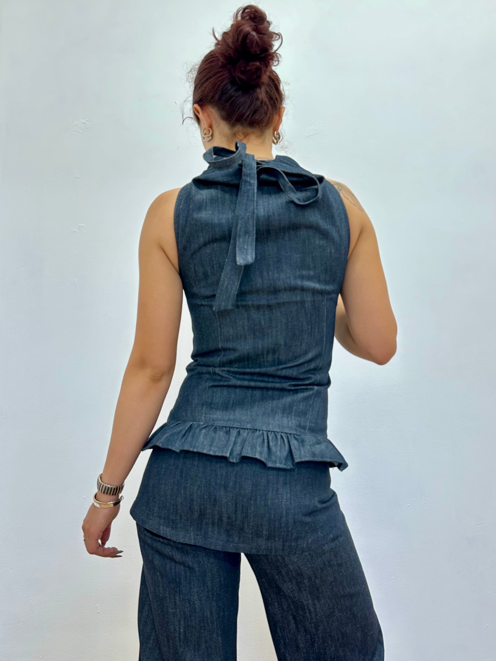 SAMPLE alex top - navy denim