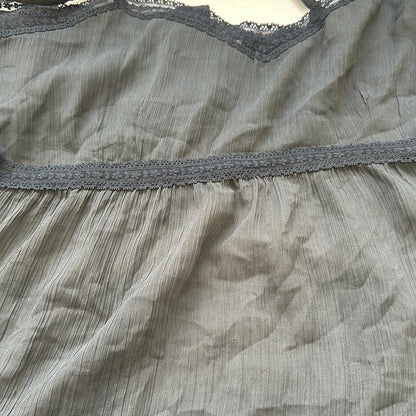 vintage sheer square neck grey cami