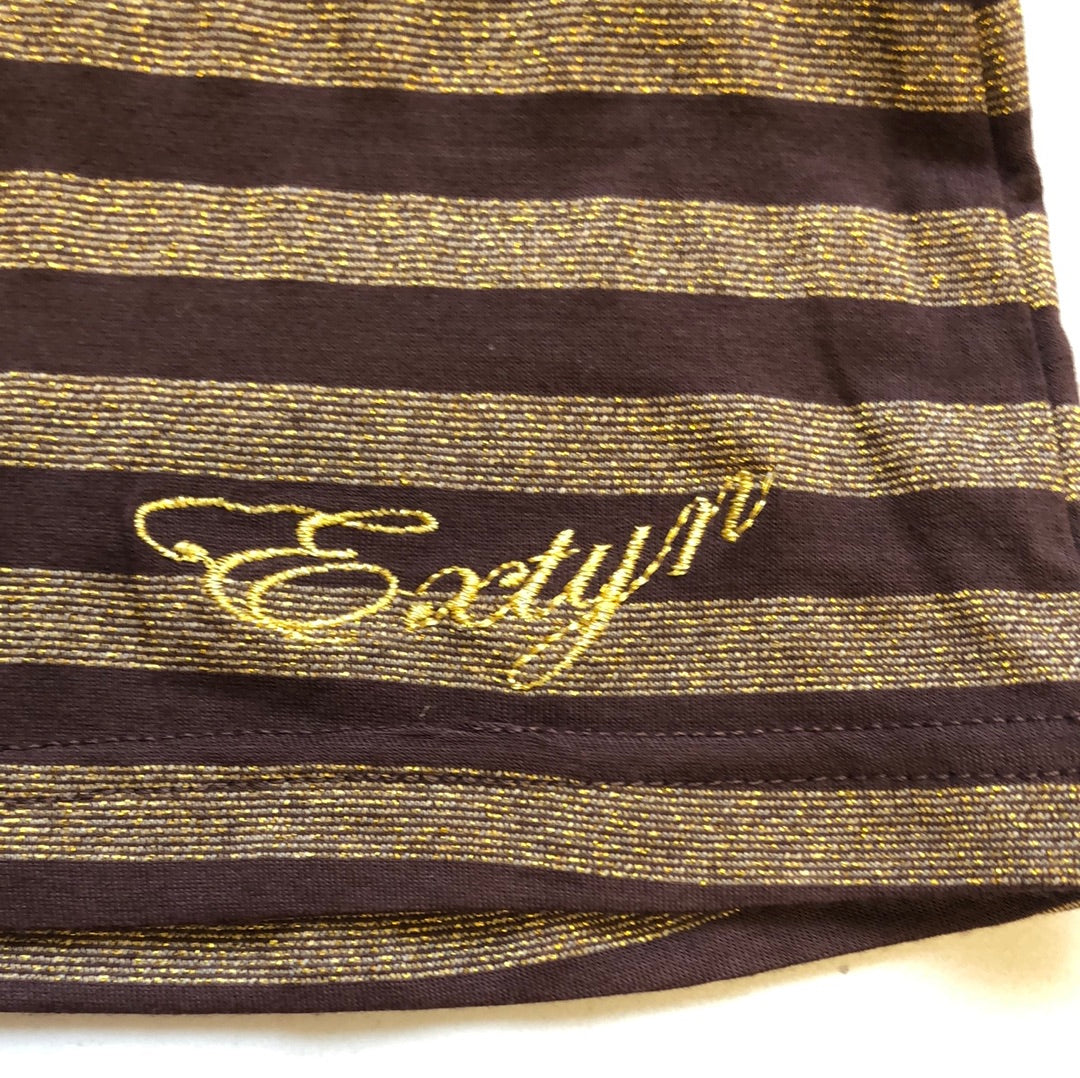 00's exytn browns striped vest top