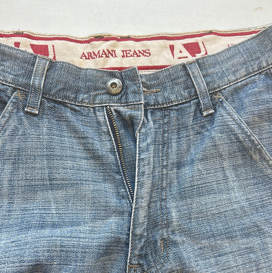 vintage straight leg armani jeans