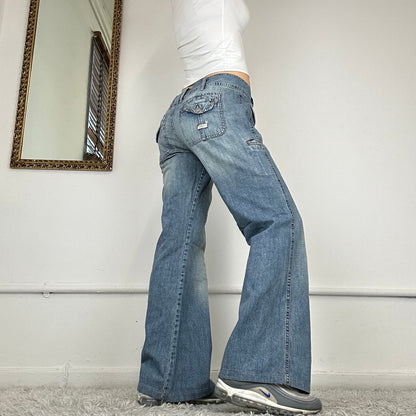 wide leg y2k cargo jeans