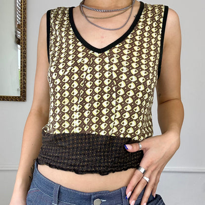 vintage patterned tank top