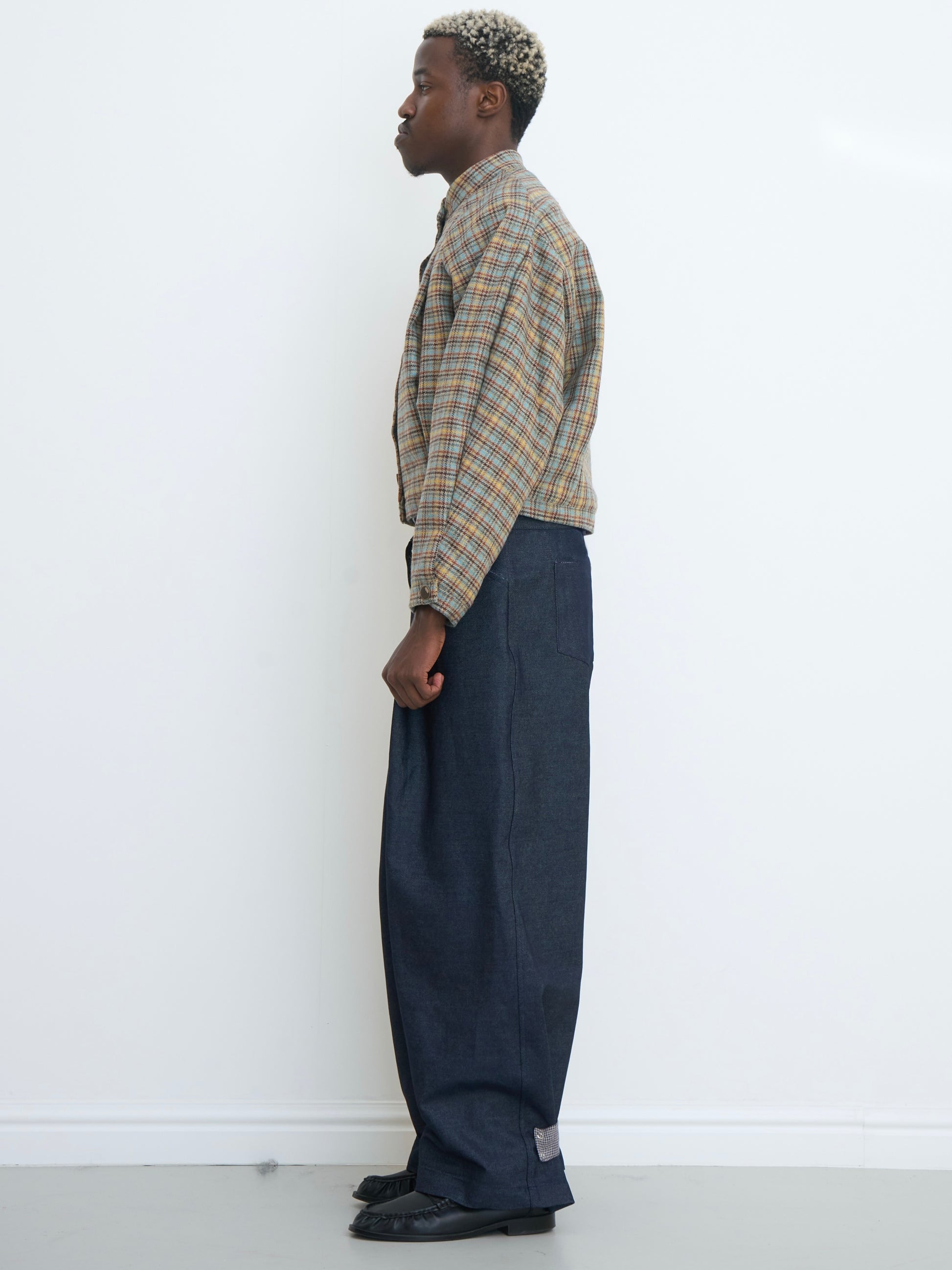 arden jacket - sandstone plaid wool