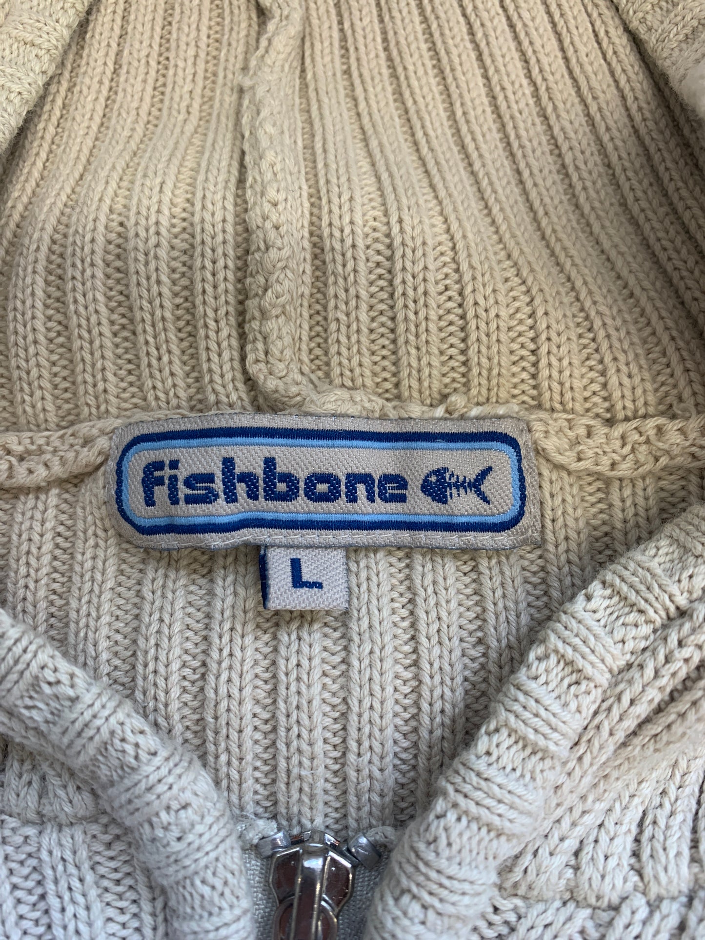 knitted zip-up hoodie by fishbone