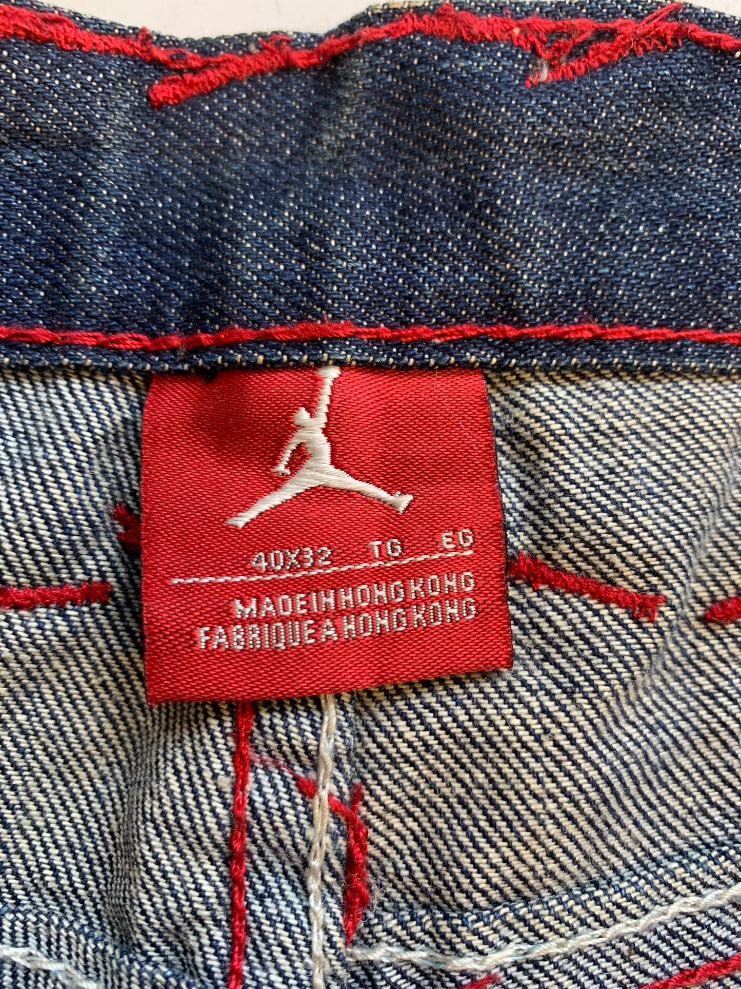 Air Jordan dark wash baggy jeans