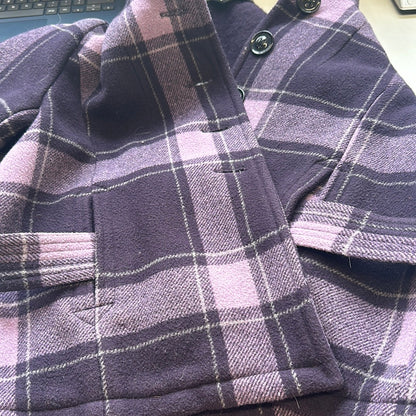 2000s checkered button up coat