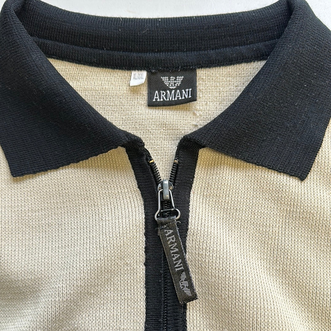 90's armani 1/4 zip knit jumper