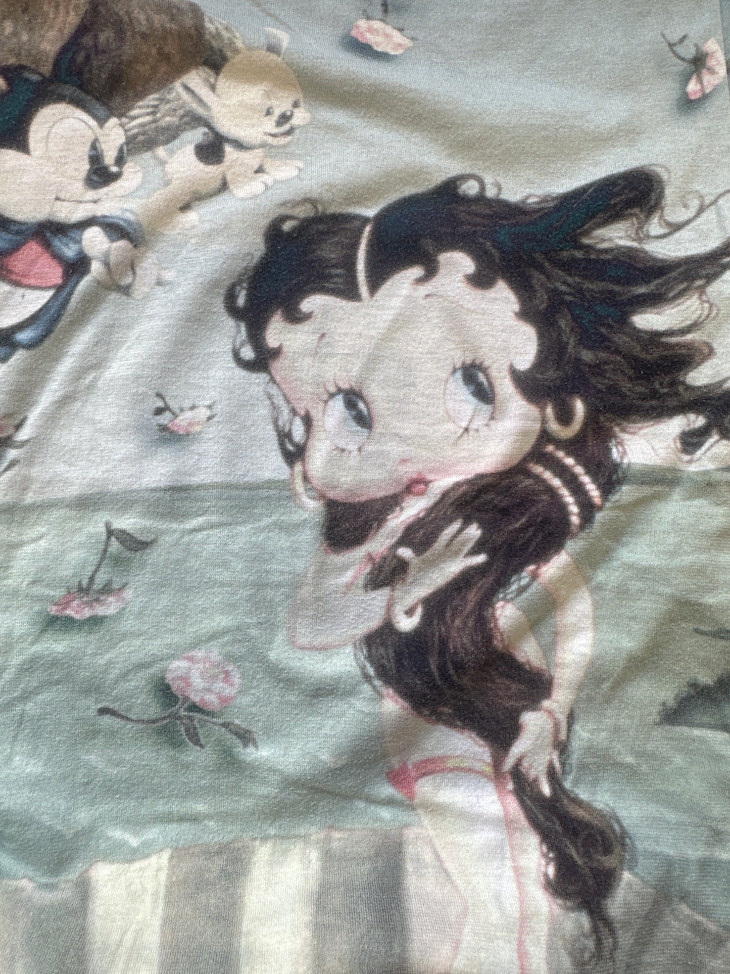 vintage betty boop graphic print top