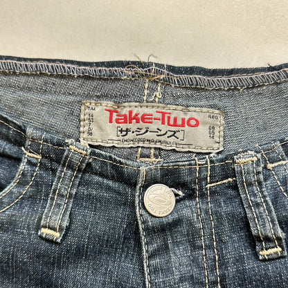 take two dark wash jeans