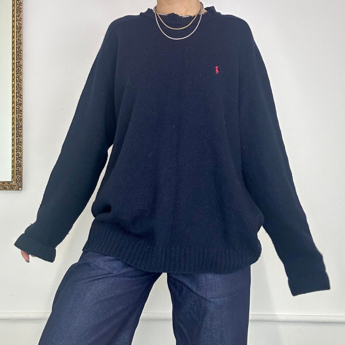 oversized polo by ralph lauren knit jumper