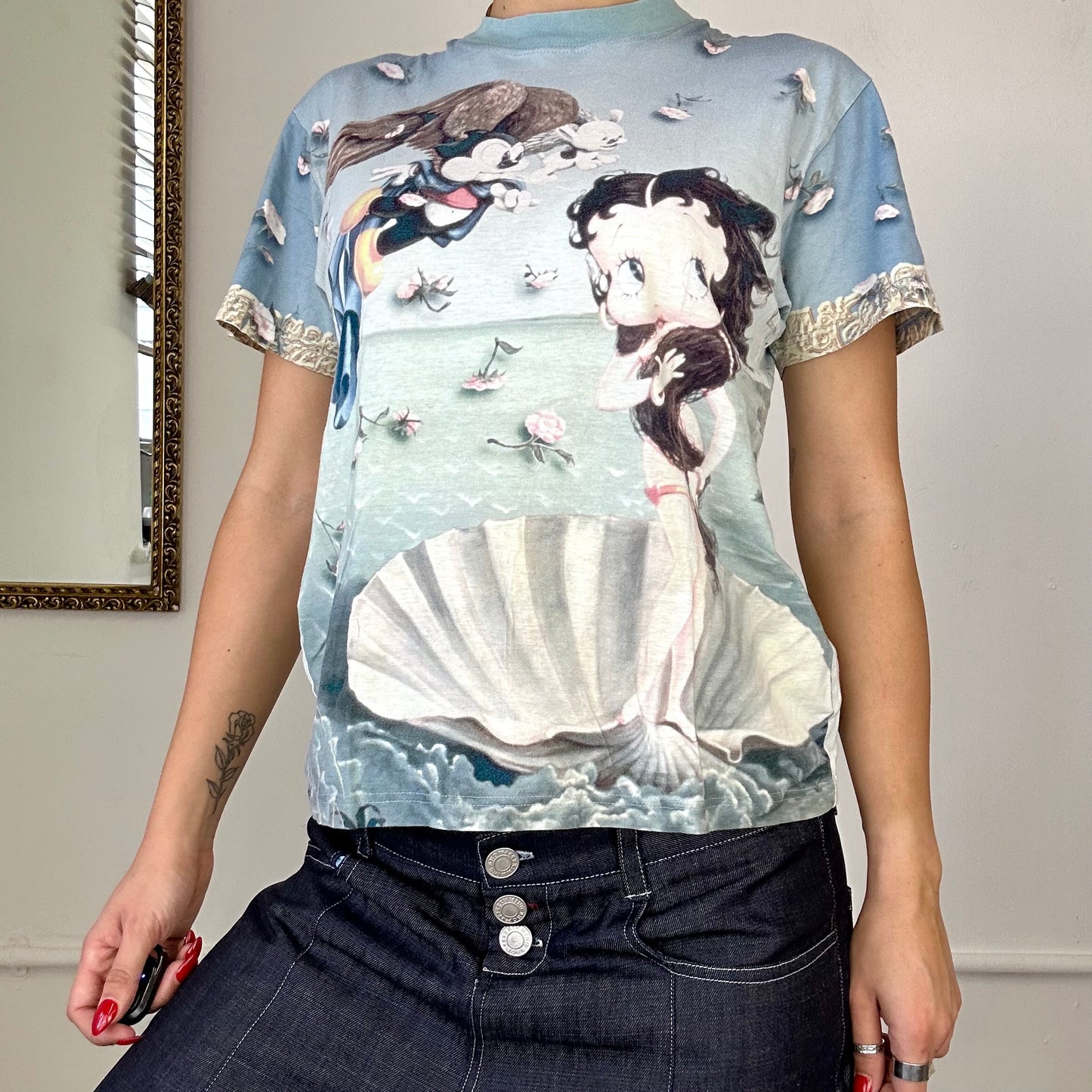 vintage betty boop graphic print top