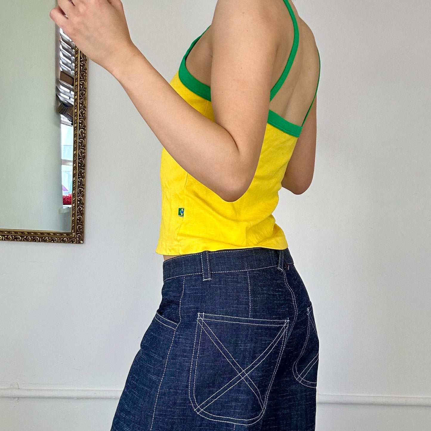 brazil flag tank top