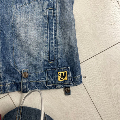 2000's denim zip up jacket