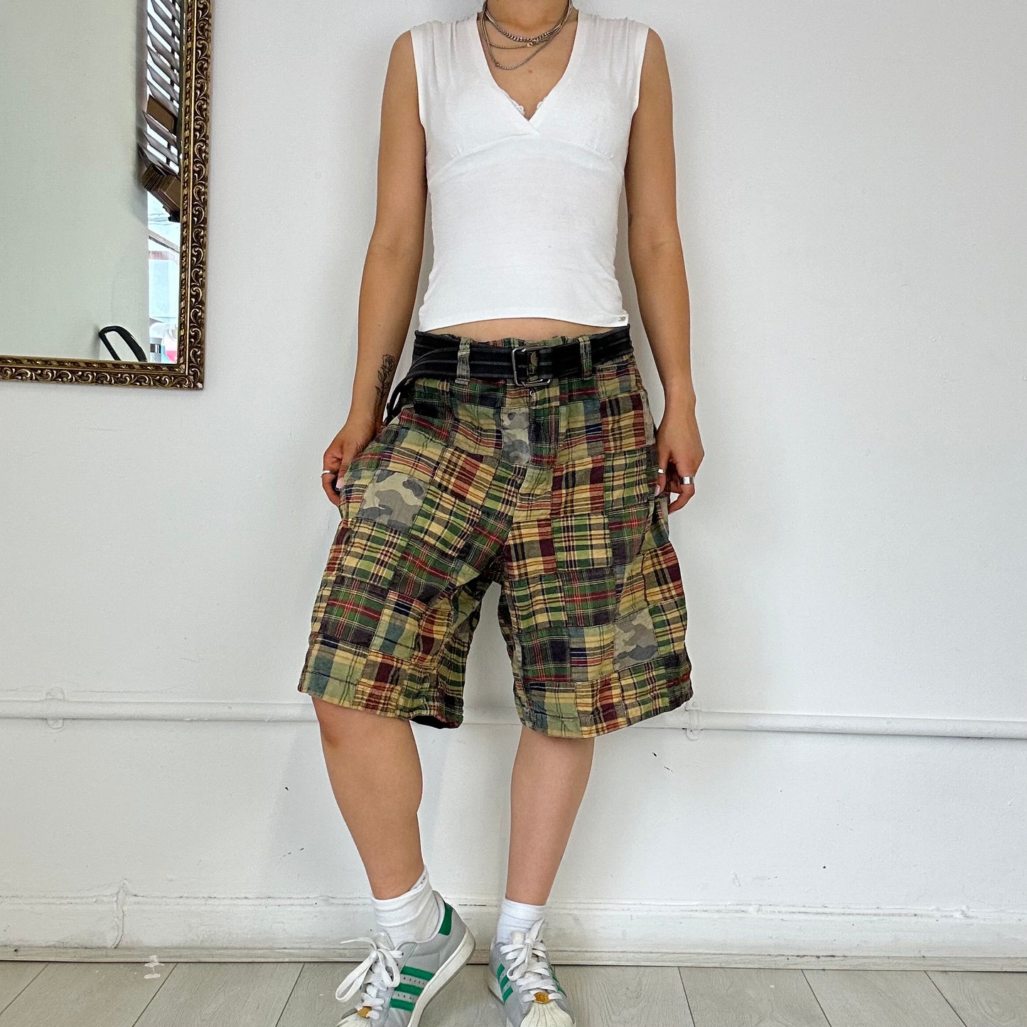 vintage checkered tommy hilfiger shorts