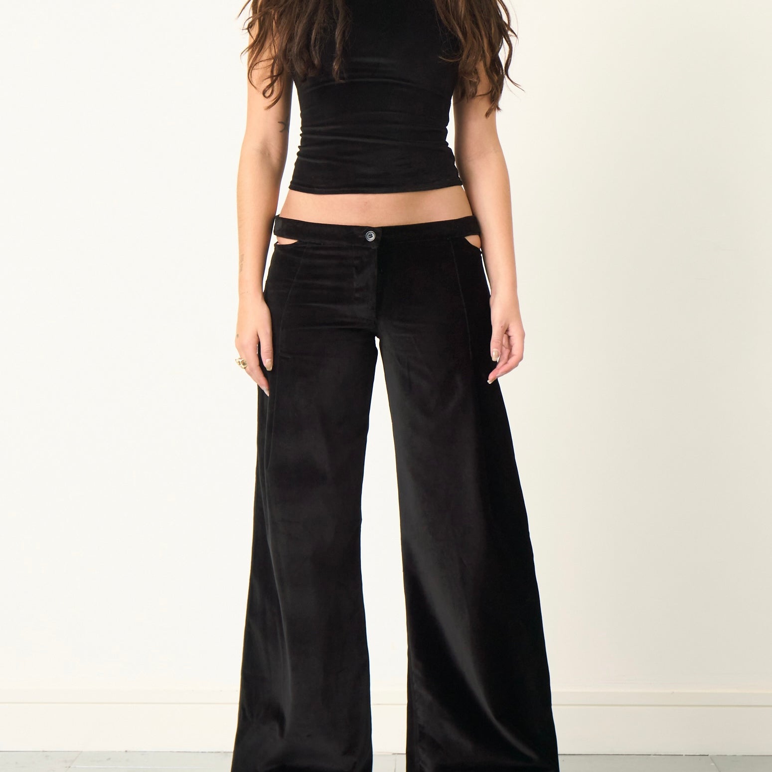 vivienne trouser - black velvet