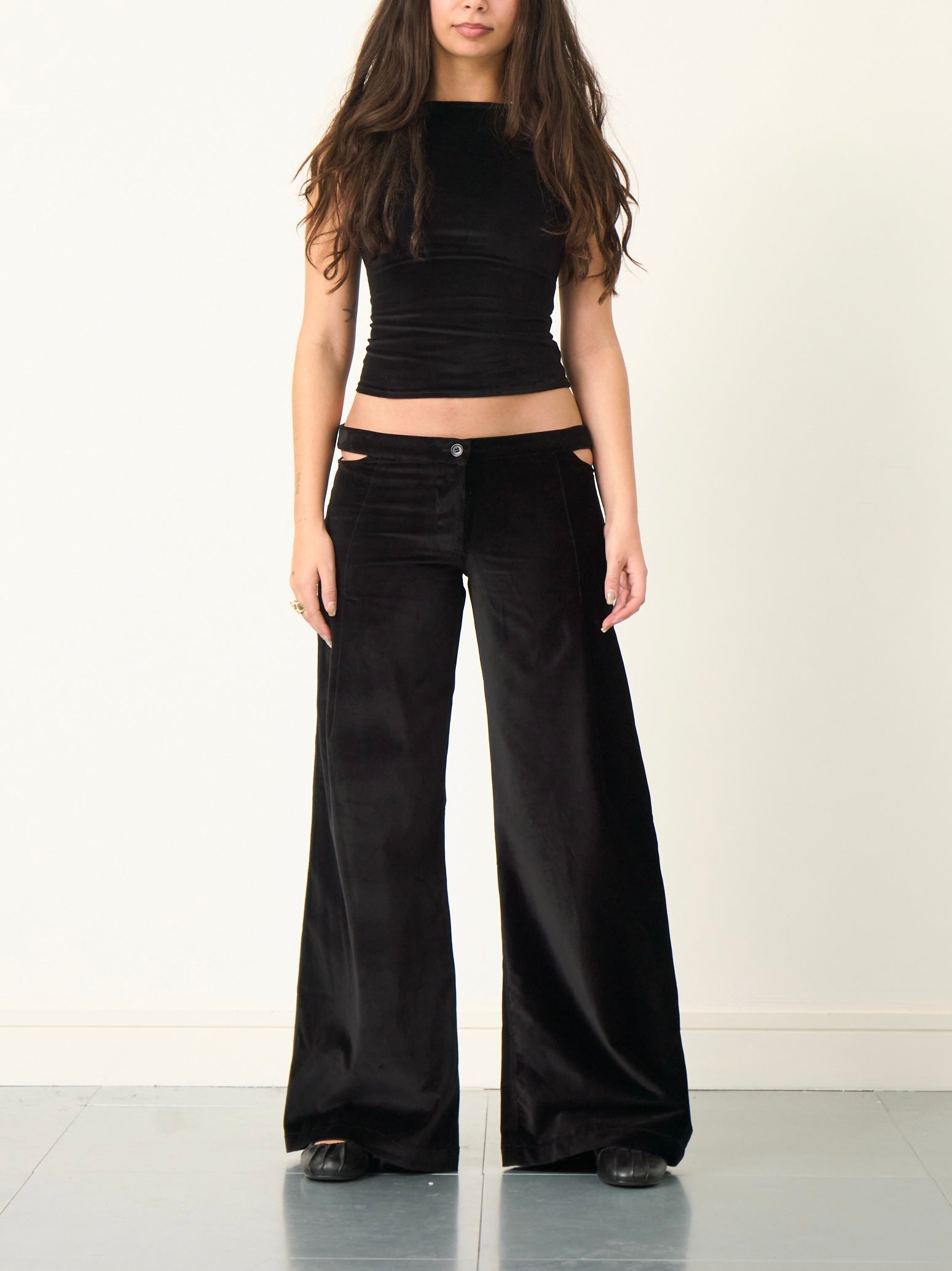 vivienne trouser - black velvet