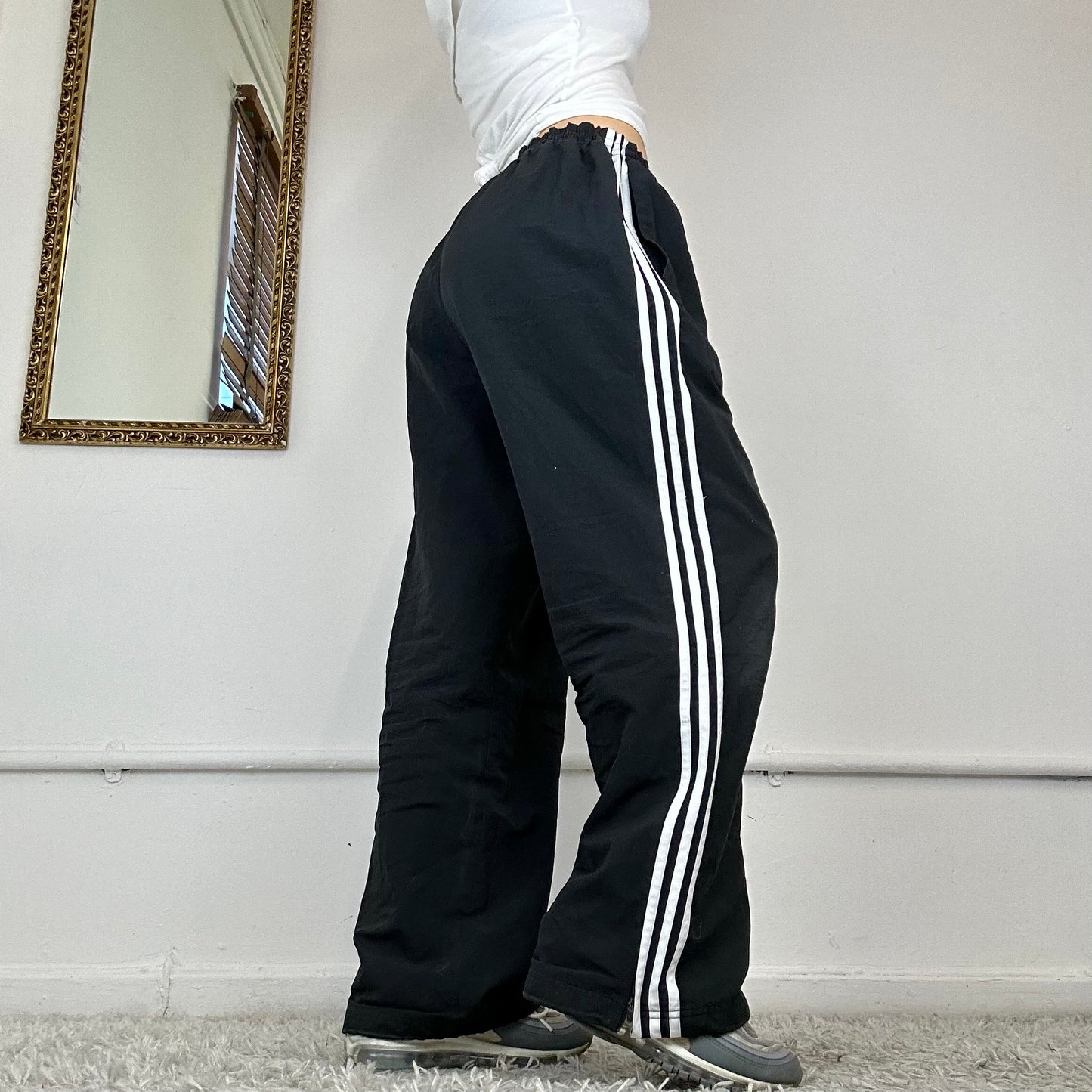 classic adididas three stripe tracksuit bottoms