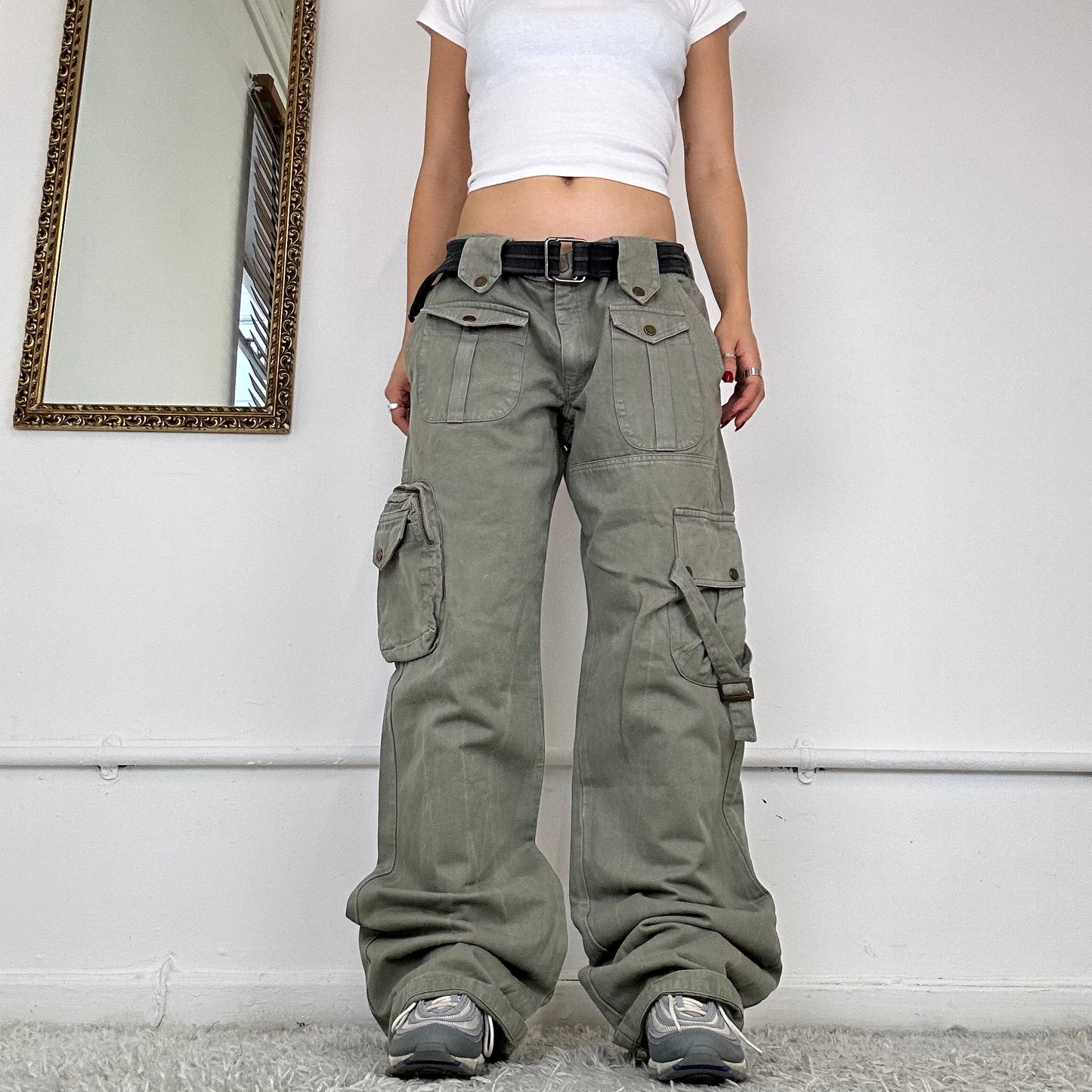 vintage baggy cargo combat trousers